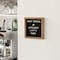 Flash Furniture 10x10 Torched Wood Frame Letter Board-Black Felt HGWA-FB10-TORCH-GG - alternate 2